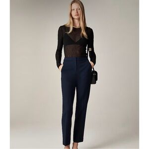 NWT J. Crew Kate Straight-leg Pant Four-season Stretch Navy Blue